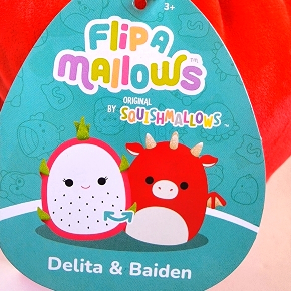 DELITA 🔁 BAIDEN 🍈🐲 Dragon Fruit & Dragon FlipAMallows Original Squishamallow - Picture 3 of 12